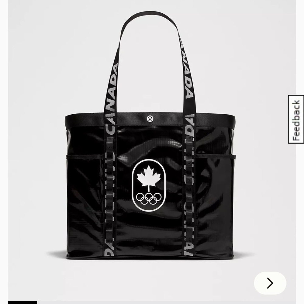 NWT Lululemon black Olympic  Canada Tote